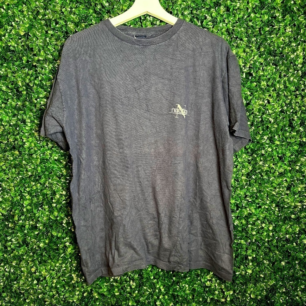 VTG Vintage 90's Navy Nautica Logo T-Shirt Size XL Made in USA Single Stitch